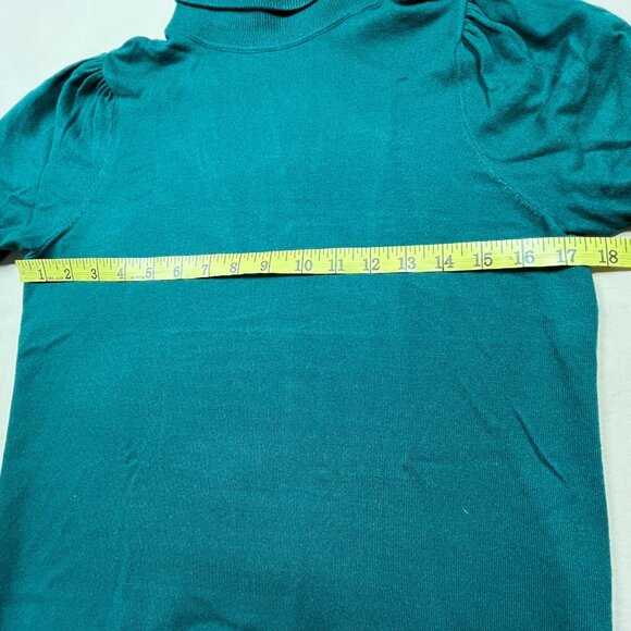 Tommy Hilfiger Pullover Womens Small Green Turtle Neck Knitwear Preppy Logo - Picture 4 of 9